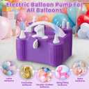 4-in-1 Electric Balloon Pump for All Balloons, Portable Dual Nozzle 600W Air Pump for Balloons, High Power Balloon Blower for Latex Foil 260q Mylar Balloon, Inflation Pool Float and Sports Balls