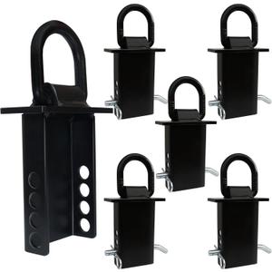 6PCS 16200lbs Trailer Stake Pocket D Ring Tie Downs Fit for Flated Trucks and Trailers with Standard 2" x 4" Stake Pockets