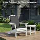 Outdoor Adirondack Chair Cushion - Removable Cover, Water-Repellent, Fade-Resistant, Non-Slip Bottom & Securing Straps, Universal Fit for Most Adirondack & Rocking Chairs - Dark Grey, 45''x20''