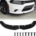 Front Splitter Protector for 2015-2023 Dodge Charger, Replacement Lip Spoiler Compatible with SRT 392/Scat Pack/RT/GT Trims (Black)