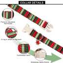 Lionet Paws Christmas Dog Collar- Cute Red&Green Stripes Dog Collars with Plastic Buckle and Christmas Hat Pendant,Light Dogs Collar for Medium Large Dogs (Large (Pack of 1))