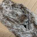 GMOEGEFT Christmas Tree Skirt 48 Inches Brown Plush Faux Fur for Slim Pencil Tree Xmas Holiday Decorations Ornaments