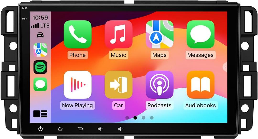 EononGMX7 Android 14 Car Stereo Compatible with,GMC/Chevy/Buick Wireless CarPlay & Android Auto, 8 Inch Touchscreen Car Radio, SWC, Bluetooth, Navigation, Rear Camera, 3G+32G
