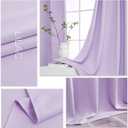 YGO Lilac Curtains 72 Inch Length Thermal Insulated Room Darkening Blackout Curtains for Girls Bedroom Set of 2 Panels