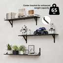 WOPITUES Long Wall Shelves 32″W x 8″D, Floating Book Shelves Max Load 65lbs, 32in