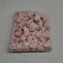 Sasylvia 25 Set Bear Baby Shower Favors for Guest 25 Mini Plush Toy Tiny Keychains 25 Thank You Tags 25 Organza Bag (Pink)