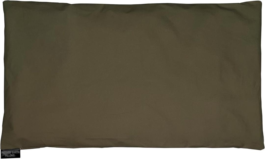 Large Therapeutic Flax Pillow for Natural Pain Relief, Sage - No Herbs Added