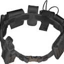 Law Enforcement Modular Equipment System Security Guard Military Tactical Duty Utility Versatile Battle Work Hunting Belt (10-in-1 Belt, 35"-45" adjustable, Black)