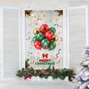 2 x Christmas Window Clings 1 Sheets Balloon Window Decals Cute Merry Christmas Windows Stickers for Winter Party with Holly Designs for Home Office Windows Glass Mirror Decor (Style24)