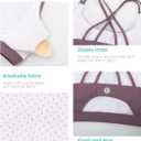 3 x RUNNING GIRL Sports Bras for Women,Padded Sports Bra Tank Top Sexy Crisscross Back High Impact Longline Workout Yoga Bra (Medium, Deep Purple)