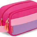 Kids Toiletry Bag for Travel, Small Size for Boys or Girls, With Carry Handle (Rose Purple)