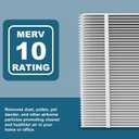 201 Replacement Filter Compatible with Aprilaire 2200, 2250 Space Gard 2200 Whole House Air Purifiers and X0445, 20x25x6 MERV 10 Air Filter 2Pack + 2Pack Pleat Spacers (Actual Size:20 x 24.2 X 5.8 in)