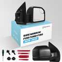 Passenger Side Power Mirror Door Mirror Manual Folding without Turn Signal Light for Ford F150 2015-2020