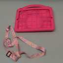 VOFUOE for iPad 6th/5th Generation Case Kids Girls for iPad 9.7 Case 2018 2017 with Shoulder Straps 360  Stand Rainbow Unicorn Soft Silicone Protective Cover for iPad Pro for iPad Air 2th-Hot Pink