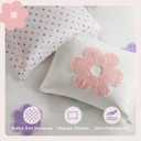 Intelligent Design Kids Twin Comforter Set for Girls, Tufted Chenille Floral Comforter Set Twin, Lightweight Polka Dot Comforter Reversible Bed Set, Sham, Pillow, Gracie, Twin White/Purple 3 Piece