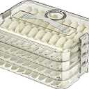 Food Storage Containers with Lids,4-Layer Plastic Cookie Storage Containers Airtight,Stackable Cookie Carrier for Transport Dumpling Storage Box,Green