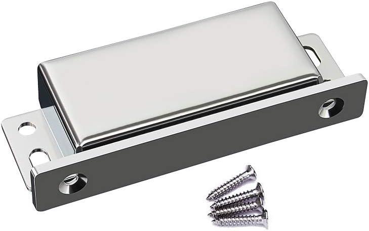 WOOCH Door Magnetic Catch - 160lb High Magnetic Stainless Steel Heavy Duty Catch for Kitchen Bathroom Cupboard Wardrobe Closet Closures Cabinet Door Drawer Latch (Silver, 1-Pack)