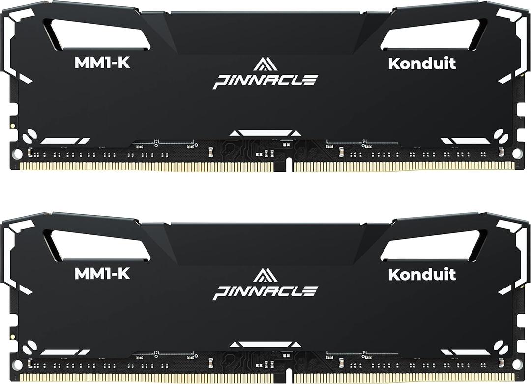 Timetec Pinnacle Konduit 16GB KIT(2x8GB) DDR4 3200MHz PC4-25600 CL16-18-18-38 XMP2.0 Overclocking 1.35V Compatible for AMD and Intel Desktop Gaming PC Memory Module RAM - Black