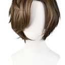 TO KU TOO YUO Game Cosplay Wig Brown Hair Wig Side Part Wigs Cosplay Show Halloween Party Wigs