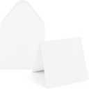 6X6 Bright White Cards and Envelopes Square Invitations 20PK 100 lb Thick White Card Stock for Card Making, Photo Cards, Embroidery