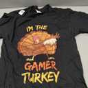 Gamer Turkey Matching Family Group Thanksgiving Party Pajama T-Shirt, Small, Black