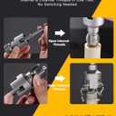 3 Pcs PVC Pipe Threader With Plumber Tape, Heavy Duty 1/2'' & 3/4'' Integrated Internal & External Pipe Threading Tool For Electric Drill Compatible, 2 in 1 Dual-Function DN15 PVC Pipe Thread Kit