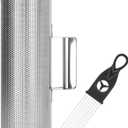 12" x 4" Metal Guiro Instrument with Scraper, Stainless Steel Guiro Shaker, Shaker Musical Instruments, 12" 4" Latin Percussion Instrument Musical Training Tool