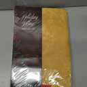 Newbridge Christmas Carol Holiday Noel Damask Fabric Tablecloth, 60 x 84 Inch Rectangle, Gold, Holly Leaf Poinsettia Weave, Wrinkle Free Soil Resistant Easy Care Table Cover