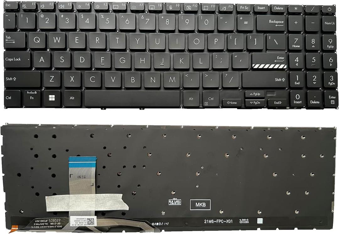 Laptop Replacement US Layout Keyboard for Asus Vivobook 15 X1502 X1502ZA X1502Z X1502VA B1502 B1502CBA M1603Q M1503Q M1502 M1502Z for Pro16 X1605V X1603Z