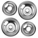 W10196406 and W10196405 Chrome Stove Burner Drip Pan Set for Whirlpool Amana Maytag Magic-Chef Kenmore Electric Range with Locking Slot, Includes 2 6-Inch and 2 8-Inch Drip Bowls
Amazon's Choice