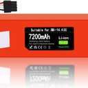 Upgraded 7200mAh 14.4V Battery for Roborock S4 S5 S6 S7 Q7 Max S50 S60 S70, T4 T6 T7 T60 T65, for Xiaowa E20 E25 C10, for Xiaomi Mijia/Mi 1st and 2nd Gen Robot Vacuum Battery Replacement Part