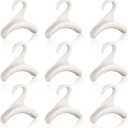 Yalikop Purse Hanger Hook Acrylic Bag Hanger Handbag Tote Bag Rack Holder Closet Organizer Storage for Backpacks Satchels Purses Handbags Tote Holder (White, 9 Pieces)