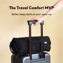 Cushion Lab Travel Deep Sleep Pillow  Compact Memory Foam Neck Pillow for Sleeping, Portable Pillow for Hotels, Camping, Side & Back Sleepers, On-The-Go  Black