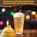 65th Birthday Gifts for Men, Vintage 1961 Beer Glass Set of 16oz in Barrel Box, 65 Year Old Gift Ideas for Him Husband Dad, Pint Glass for 65th Birthday Decorations & Wedding Anniversary