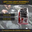 Dasbecan Driver Side Tail Light Compatible with 2006 2007 2008 2009 Toyota Prius Rear Left Tail Light Replaces# 8156147100 W/Light Bulbs