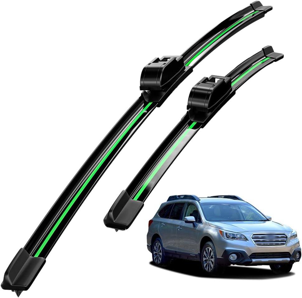 Compatible With Subaru Outback 2015-2019 Wiper Blades Front Windshield Wipers Water Repellent OEM Quality 2PCS 26"+17" J/U Hook