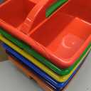Podzly Classroom Caddy Organizer - Pack of 6 with 3 Compartments and Handle - Ideal Table Caddy for Classroom Supplies in Kindergarten - Classroom Storage Bins for Art and Craft Teachers