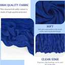 3 Pack 120 Inch Royal Blue Cheesecloth Table Runner Boho Rustic Gauze Sheer Romantic 10 FT Long Cheese Cloth Table Runner for Bridal Baby Shower Wedding Party Birthday Holiday Home Easter Decor