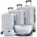 Cosbarn Luggage Sets 5 Piece Suitcases with Wheels, Suitcase Set, ABS Hardshell Luggage with Phone Holder Durable Travel Luggage with TSA Lock Spinner Wheels (20/24/28/DB/TB)