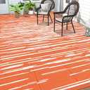 HEBE Outdoor Rug 8'x10' for Patios Clearance Waterproof Patio Mat Plastic Straw Rug Reversible RV Camping Tent Rug Outside Indoor Outdoor Area Rugs for RV,Deck,Beach,Balcony,Camper