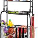 Ball Stroage Rack | Sports Equipment Organizer | Ball Rack for Basketball, Volley Ball, Soccer | Indoor and Outdoor Ball Rack for Home, School, Yard, Gym (Ribbon style)