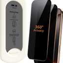 2 Pack 360 Degree for iPhone Air Privacy Screen Protector, 4-Way Private Anti-Spy Tempered Glass Film with Auto Alignment Dust Free Bubble Free, Anti-Scratch, 9H Hardness, Easy Install