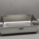 Stainless Steel Cat Litter Box - Large Metal High-Sided Litter Pan for Cats, Rabbits, and Pets, Non-Stick, Odor-Free, Easy to Clean, Splash-Proof, Sturdy and Durable Indoor Cat Toilet Supplies (23.6" L x 15.8" W x 6" H)