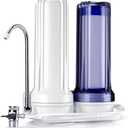 iSpring CKC2 2-Stage Countertop Water Filter, NSF/ANSI 58 Certified, Reduces PFAS, Chlorine, Sediment & Odor, 8000 Gallons, Up to 12 Months, Easy Installation, 2.5" x 10" - 2 Filters Included