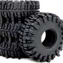 HOBBYSOUL 5.0'' Tall RC 1.9 Crawler Tires Soft Sticky T8 Mud Slingers Tyre for 1/10 Rock Crawling TRX4 high Trail SCX10 Wraith Upgrades, HS701545