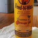 Howard Products Beeswax Wood Polish & Conditioner, Feed-N-Wax, Beeswax Furniture Polish For Wood, 16 Oz, Orange