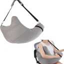 Shoulder Surgery Pillow, Rotator Cuff Pillow for Side Sleeper, Shoulder Pain Relief Removable with Shoulder Strap Support Arm Pillow for Side Sleep and Post Surgery (Light Grey)