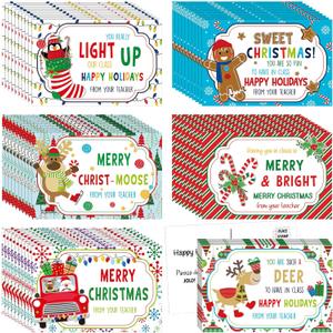 2 x TaoBary 60 Pcs Teacher to Student Christmas Postcards Bulk, 4" x 6"holiday Blank Greetings Notecards for Classroom Gift Exchange Positive Cute School Greetings Cards for Students Parents Teacher