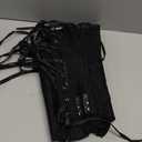 ZXUZKEA Lace Corset Tops for Women Textured Sheer Floral Bustier Cincher Lace-up corset top Cute Party Strap Tank, Size: M