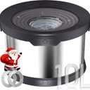 UPSKY Dog Water Bowl No Spill 10L Stainless Steel, 2.6 Gallon Large Capacity Spill-Proof Dog Bowls, Non-Slip Slow Drinking Anti-Splash Bowl for Large Messy Drinkers, No Mess Indoor/Outdoor Use, Black